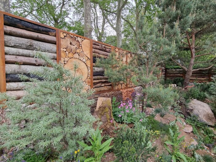 Bug hotel at Chelsea Flower Show 2023