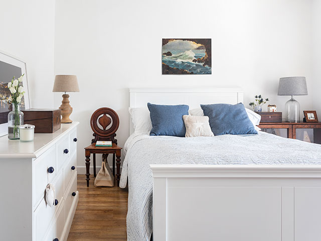 The relaxing bedroom has epic views