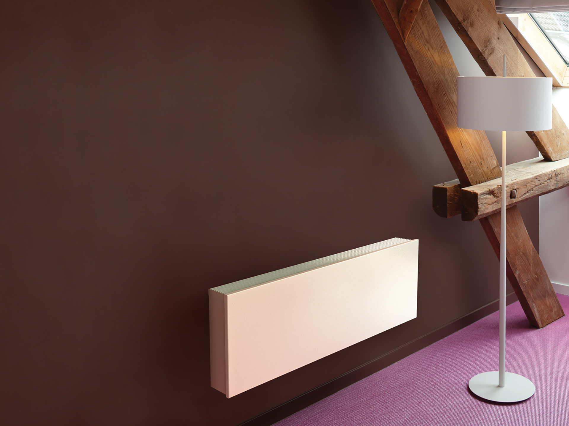 Heat-pump compatible fan-coil radiator