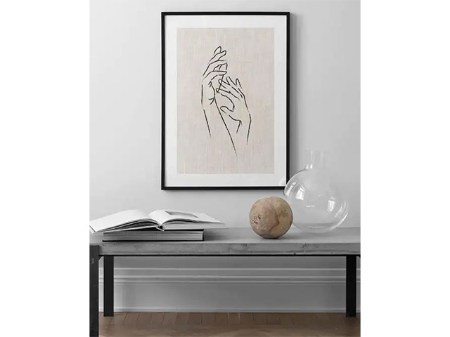 Textured lines hands poster | 'Love Island' influencer Molly-Mae Hague announced as Desenio ambassador | Good Homes Magazine