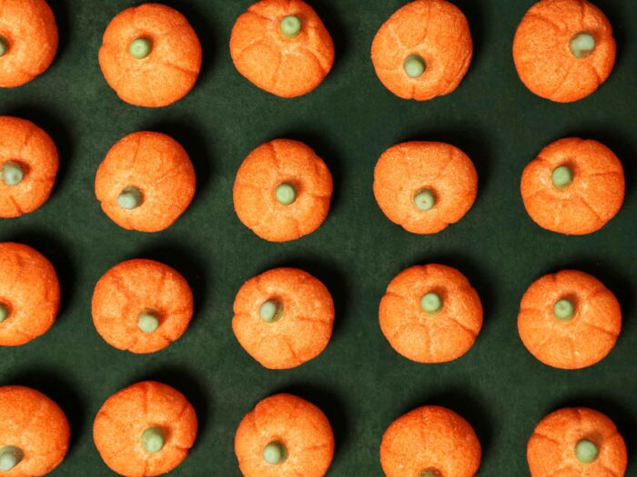 Try mini marizpan pumpkins for your trick or treating parties