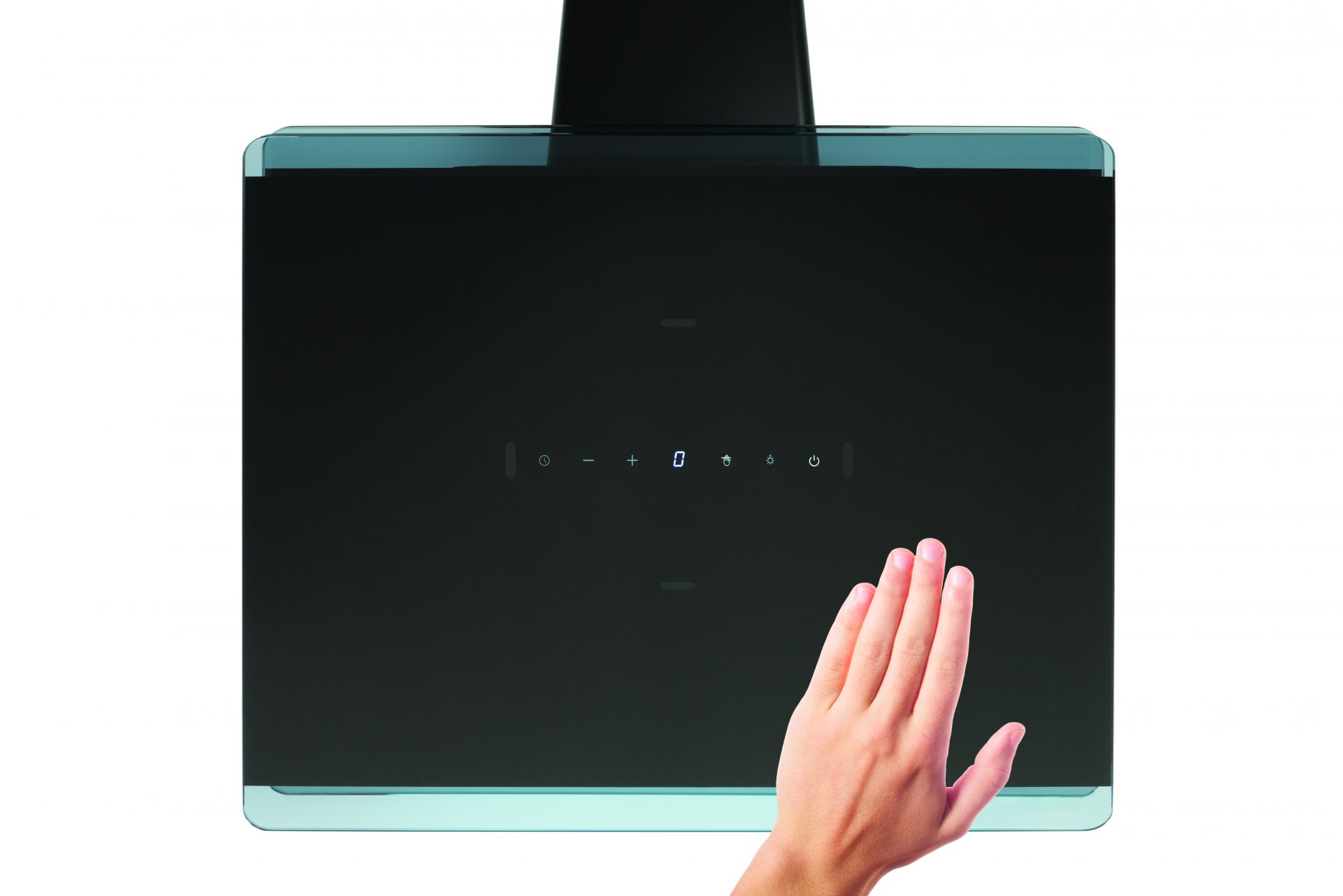hand touching black glass CDA EXG60BL extractor