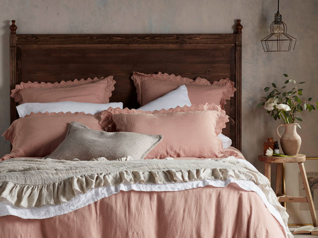 Pink bedding from the French Linen Store