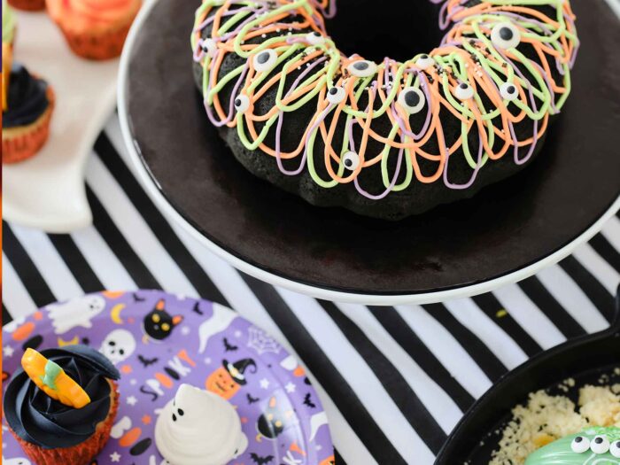 Go all out for a Halloween treat with this spooky, chocolate cauldron cake