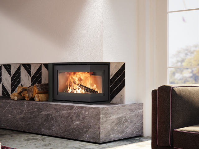 Dik Geurts Instyle Corner Slim wood fire Dik Geurts Instyle Corner Slim wood fire