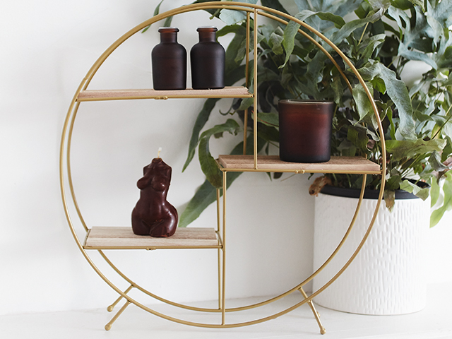Missguided Sass belle antique gold round shelf | Good Homes Magazine