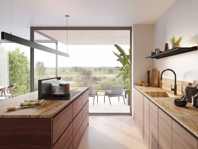 Consider integrated worktops for a sleek addition to your kitchen