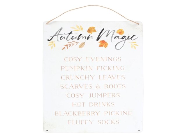 Boo basket autumn magic homeware sign on white background