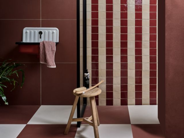 Striped tiles and checkerboard tiles