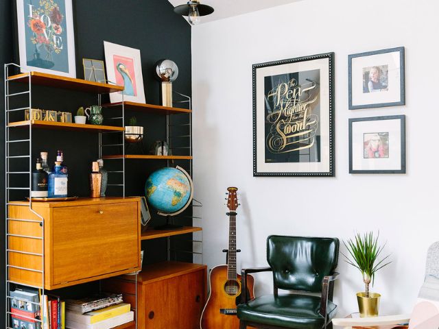 80s inspired living room