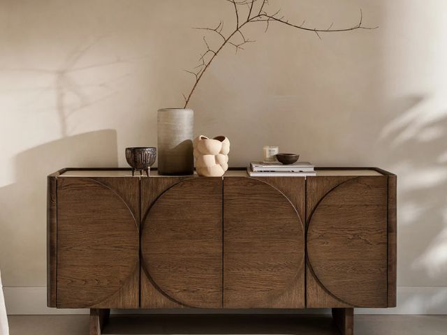 Dark wood sideboard