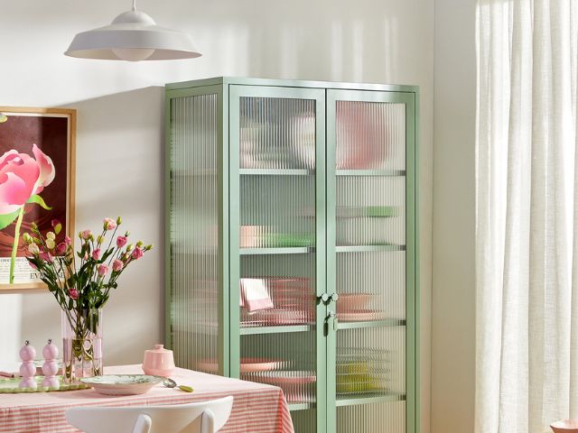 Pistachio green cabinet