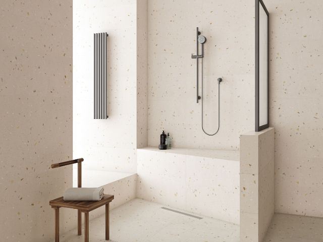 Example of tiles in an invisible bathroom