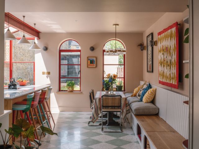 Wall tapestry hiding a TV