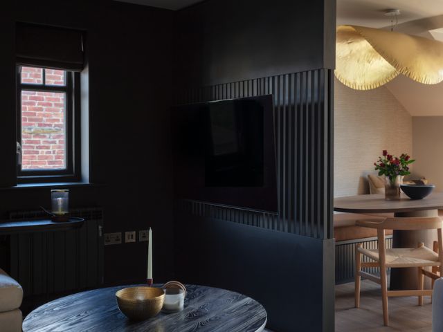 TV on a partitian wall