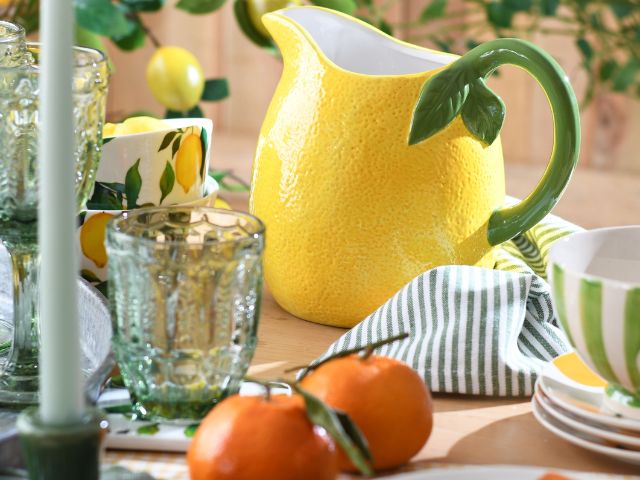 Fruit-based tableware lemon pitcher from Gisela Graham