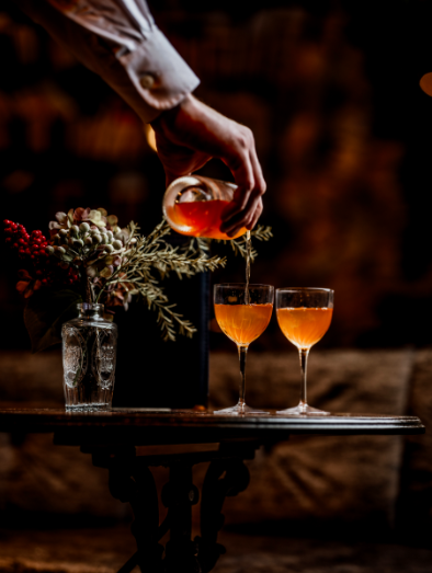 Christmas cocktails masterminded by Ilya Demenkov