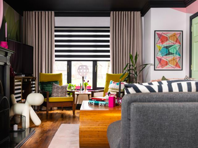 Eclectic living room in Beetlejuice style from Hillarys